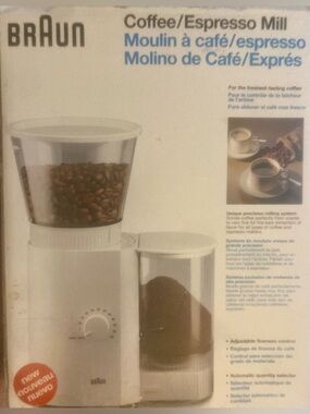 Braun Model KMM30 Coffee/Espresso Grinder Mill New in Box unused